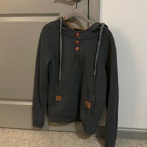 Put on my blue suede hoodie!